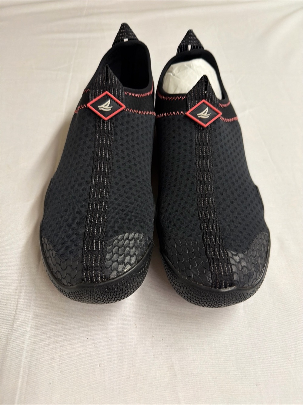 Sperry Sport women’s Black Water Shoes with Red Trim - Slip-On Swim Shoes